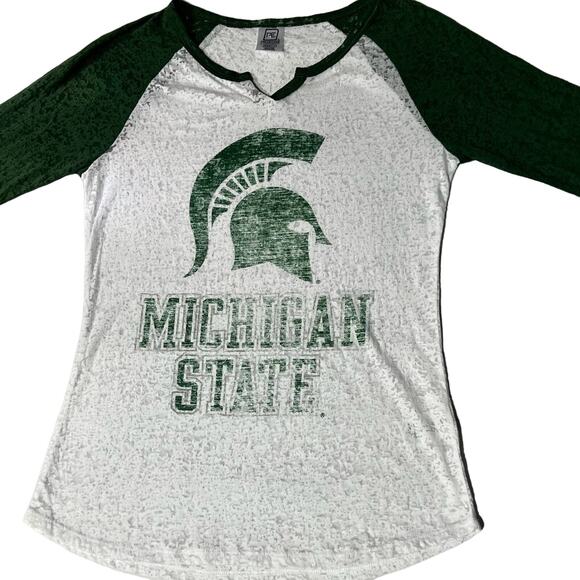 NWT Green and White Michigan State Long Sleeve Shirt - Medium Pristine Condition - Picture 9 of 11